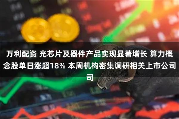 万利配资 光芯片及器件产品实现显著增长 算力概念股单日涨超18% 本周机构密集调研相关上市公司